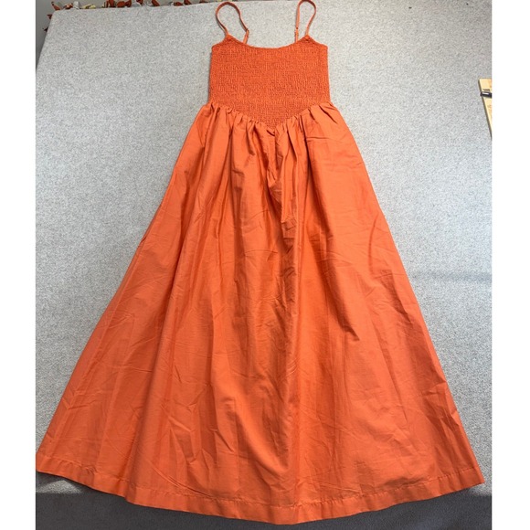 Abercrombie & Fitch Dresses & Skirts - Abercrombie & Fitch Sydney Maxi Dress Womens XS Orange Smocked Bodice Boho Flowy